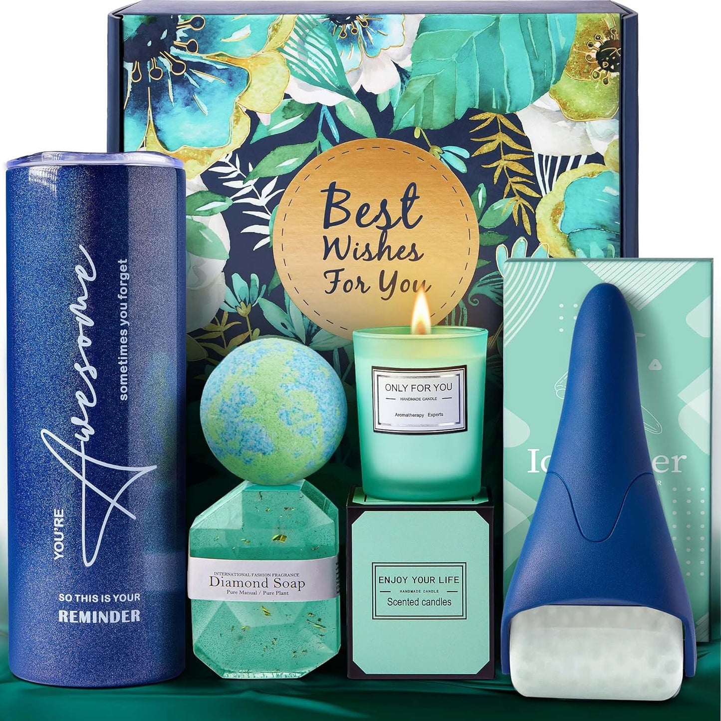 Christmas Gifts for Women, Self Care Gift, Relaxing Spa Bath Gift Basket Set for Women Her Mom Friends Sister Wife, Unique Gift Ideas for Birthday Mothers Day Valentine's Day Christmas, Thank You Gift