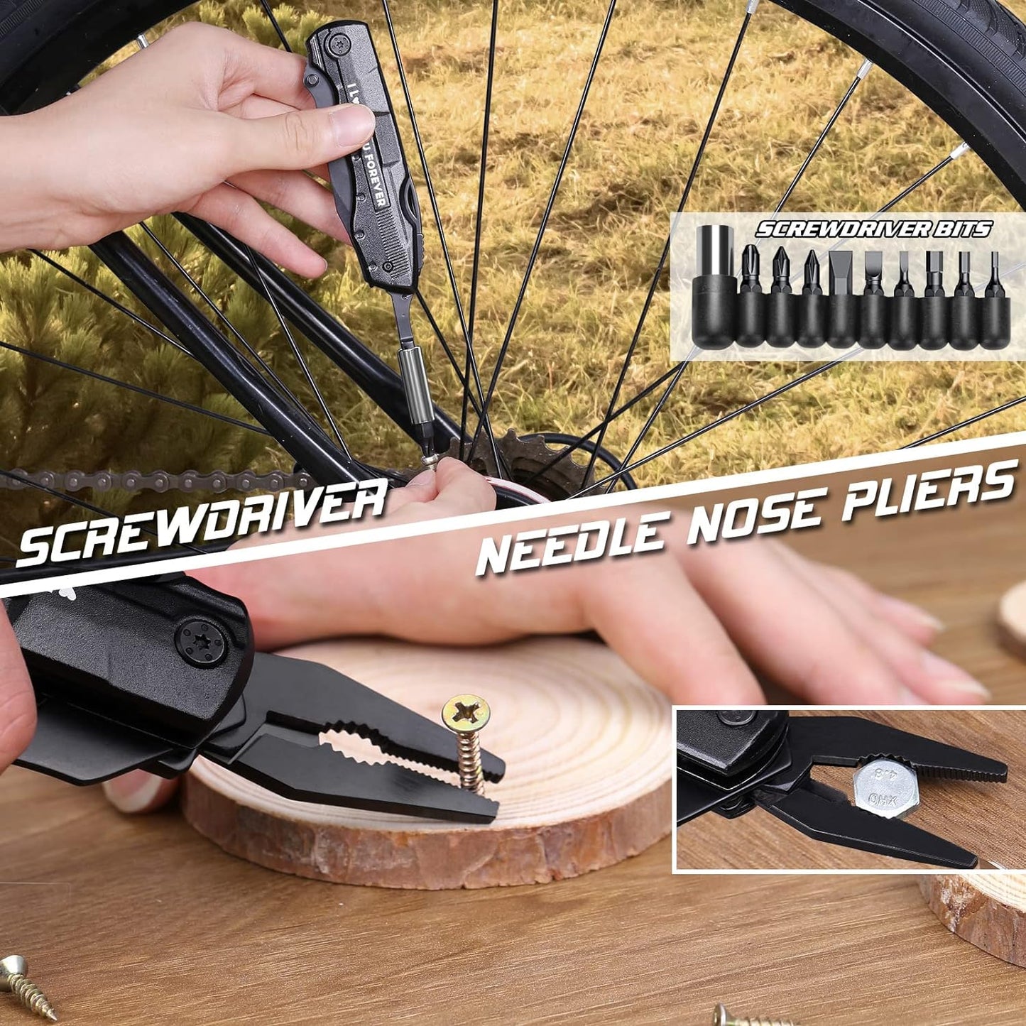 Gifts for Him Boyfriend Husband,Multitool Pocket Knife "I LOVE YOU",Anniversary Birthday Christmas Valentines Day Gifts for Him,Unique Camping Hunting Cycling Gift Ideas for Men