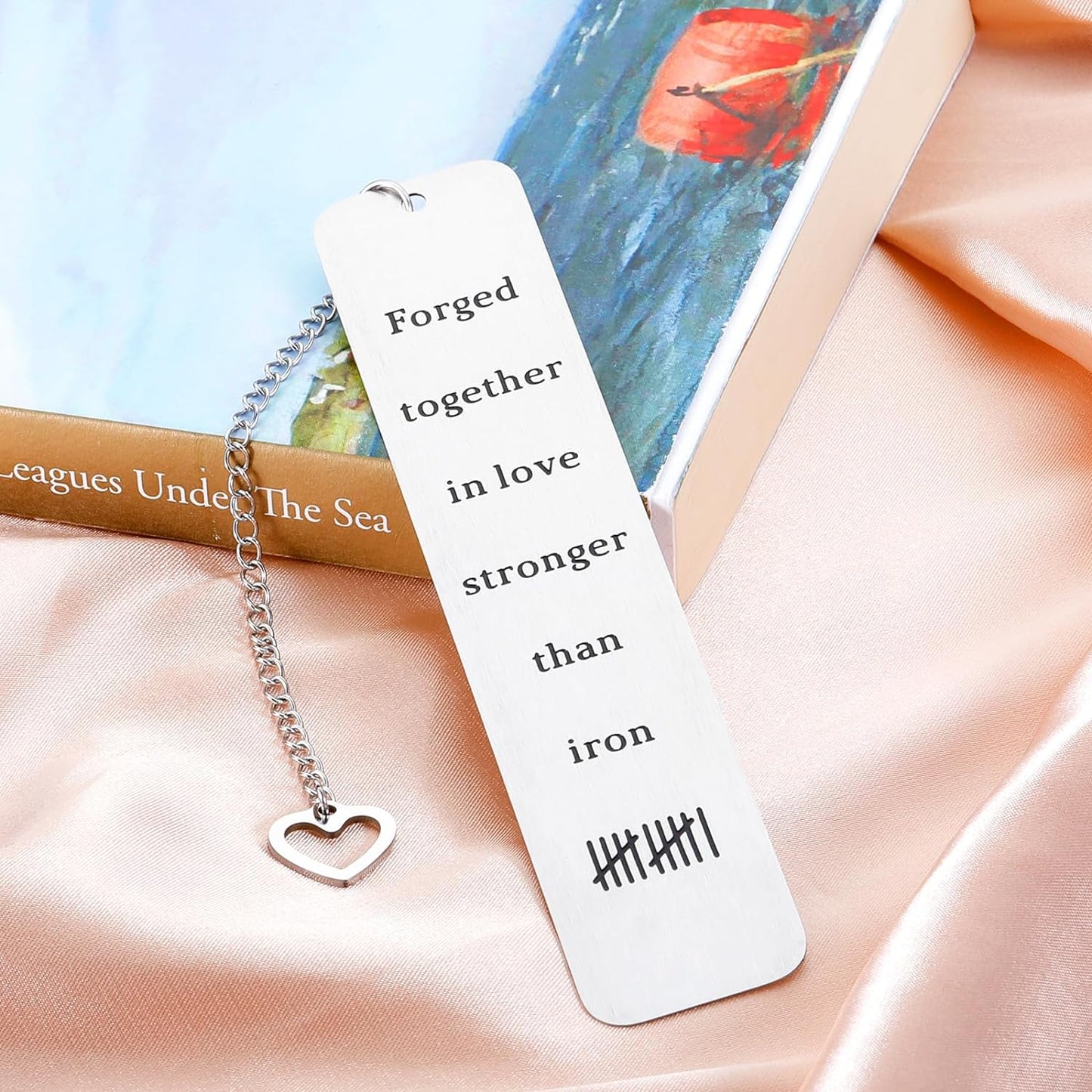 Anniversary Iron Gifts for Him Her Weeding Bookmarks for Women Book Lovers Couple Gifts for Boyfriend Girlfriend Bookish Gifts for Women Valentines Gifts for Husband Wife I Love You Christmas Gifts