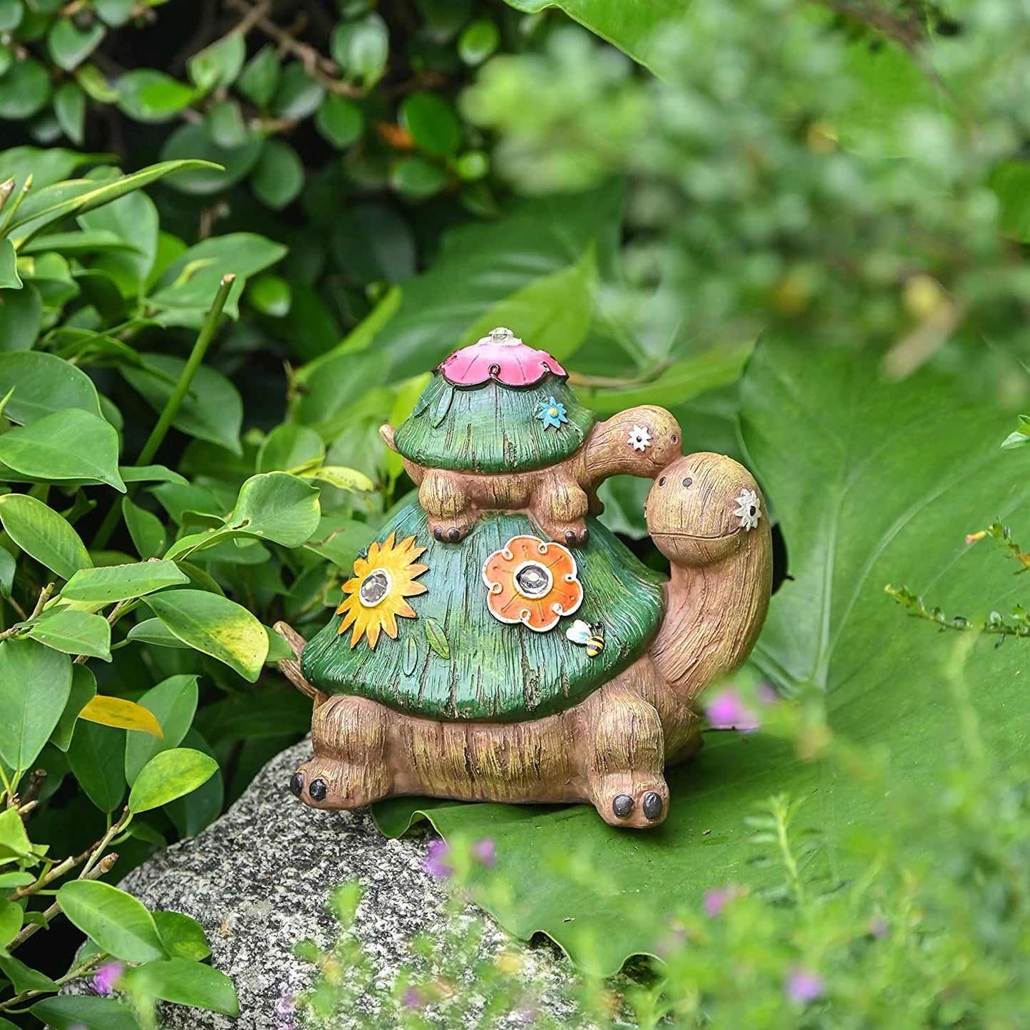 6.7'' Solar Turtle Garden Statue