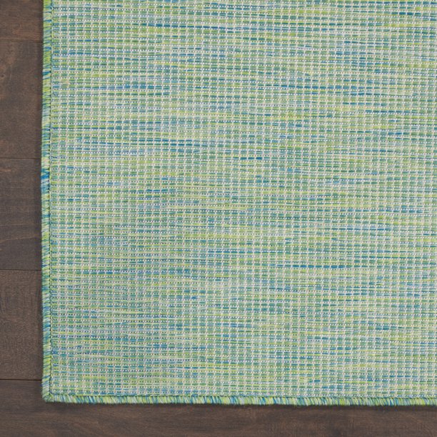 Indoor/Outdoor Modern Solid Blue/Green 3' x 5' Area Rug