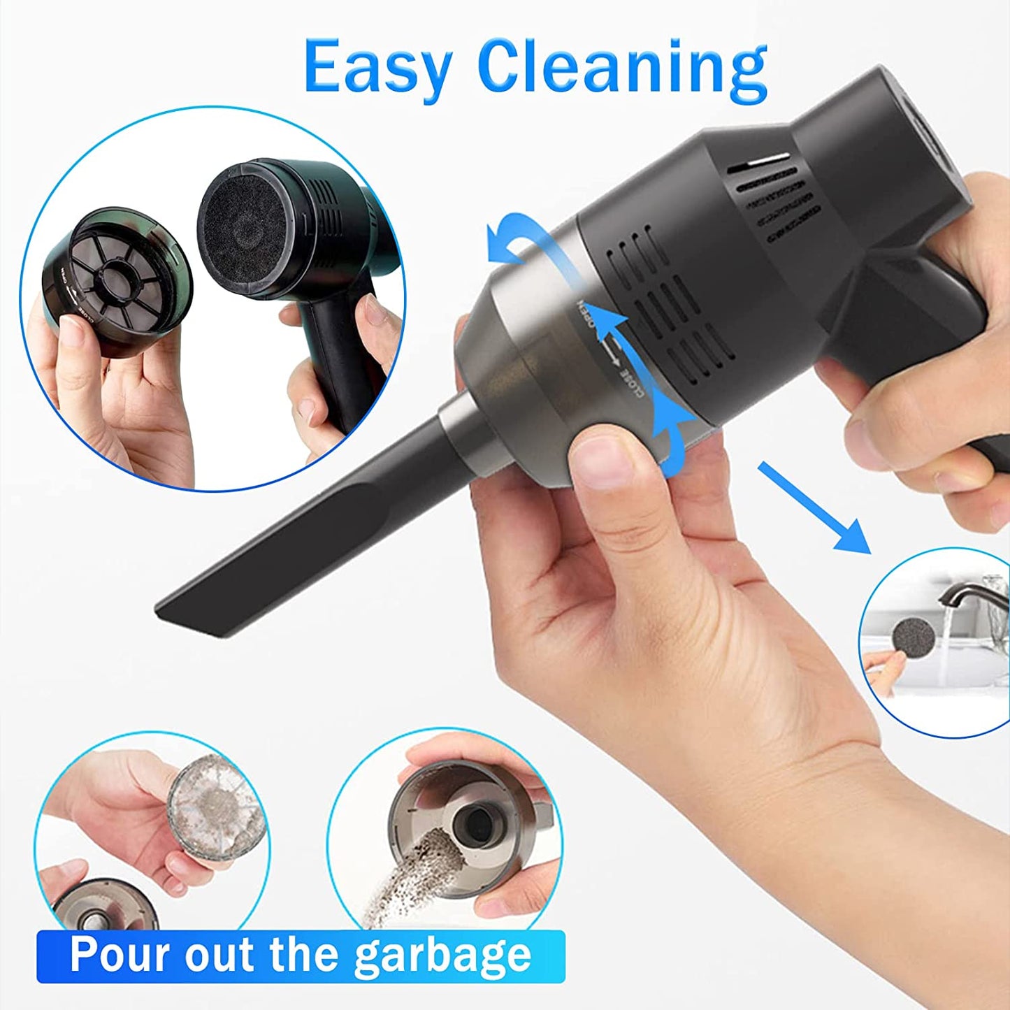 Keyboard Cleaner Powerful Rechargeable Mini Vacuum Cleaner, Cordless Portable