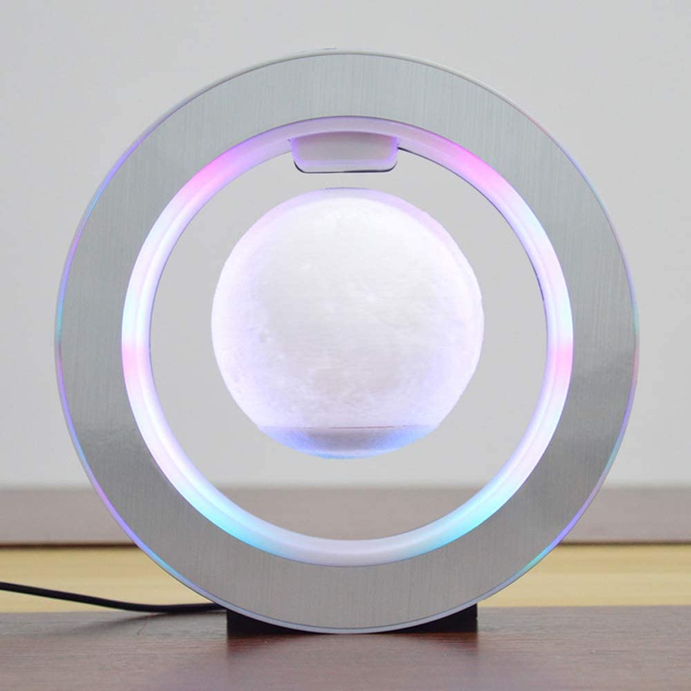 3D Floating Moon Lamp Illusion Color Changing Table Night Light Desk Lamps