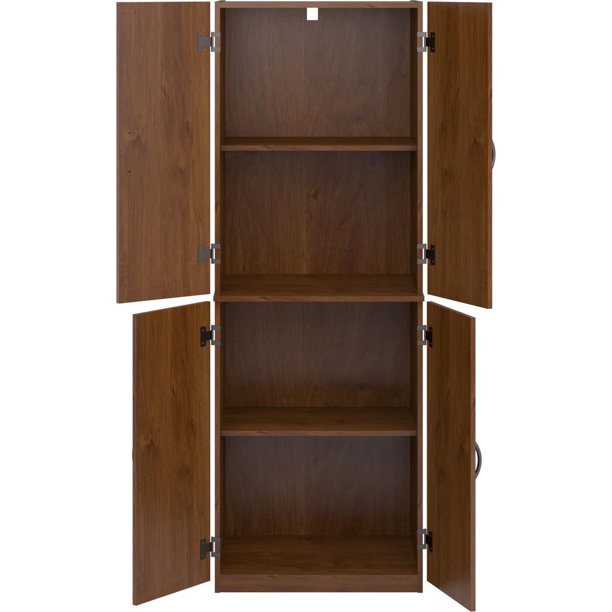 4-Door 5' Storage Cabinet, Espresso