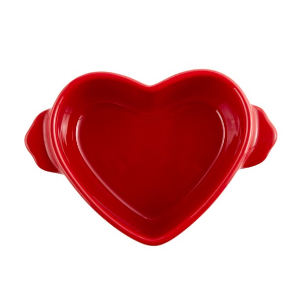 3 Red Mini Heart, Ceramic Baking Dish with Lid, 6.45"