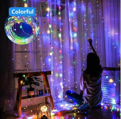 100PCS 300 LED Curtain Fairy Lights