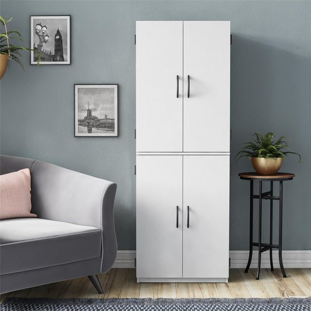 4-Door 5' Storage Cabinet, Dove Gray