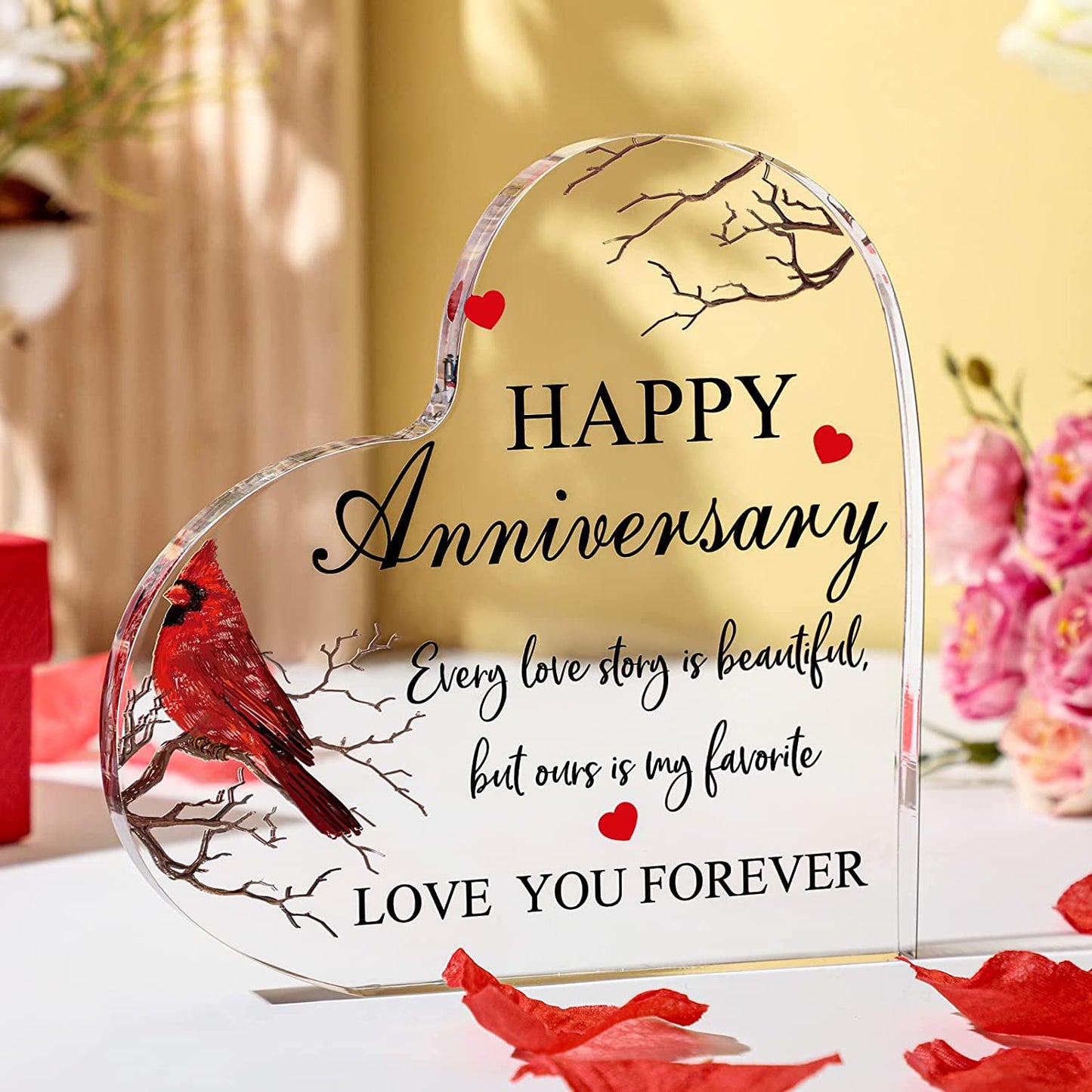 Happy Anniversary Cardinal Gift for Women