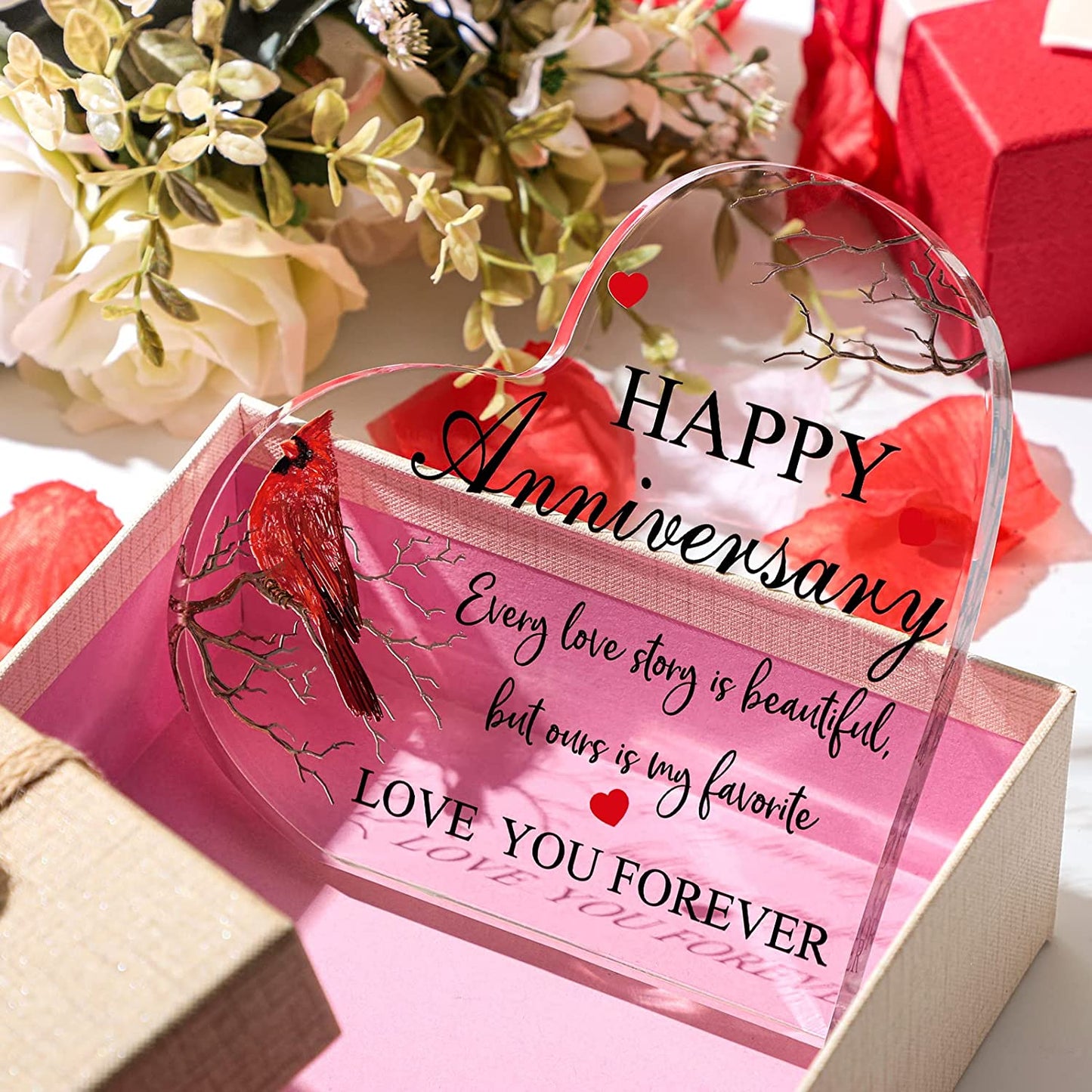 Happy Anniversary Cardinal Gift for Women