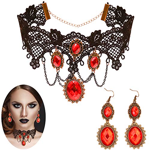 Women Halloween Gothic Vampire Jewelry Set