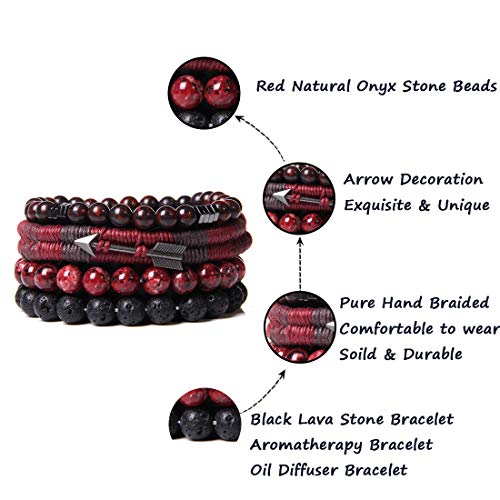 Braided Leather Bracelets for Men Women