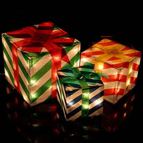 Christmas Lighted Boxes Decoration