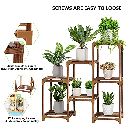 7 Tier Wood Plant Stand