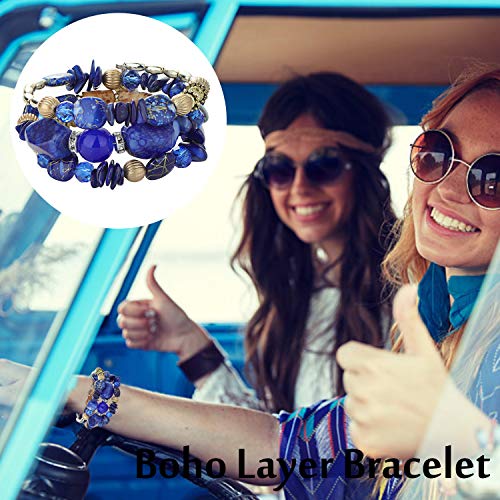 6Sets Bohemian Bead Bracelets for Women Multilayer