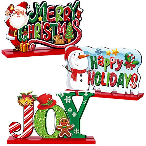 3 Pieces Merry Christmas Table Decoration