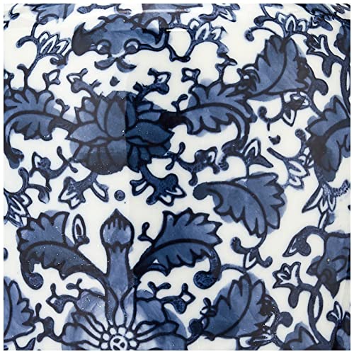 Blue & White Ceramic Ginger Jar with Lid