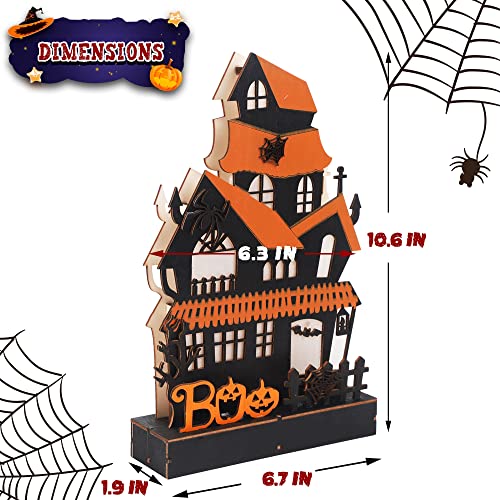 Wooden Home Halloween Tabletop Decorations