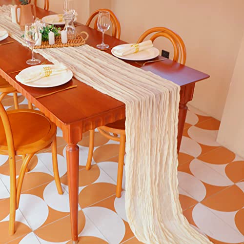 Black Cheesecloth Table Runner, 160inch Long Cheese Cloth Boho Gauze Table Runner