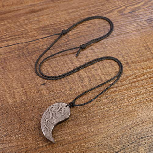 Obsidian Dragon & Phoenix Yin Yang Pendant Necklaces for Couples