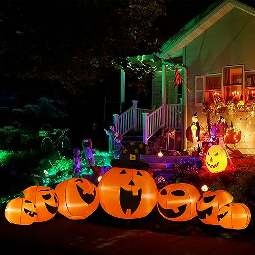 12 FT Huge Halloween Inflatables Spider Outdoor Decorations, Halloween Blow Up Spider Yard Decor