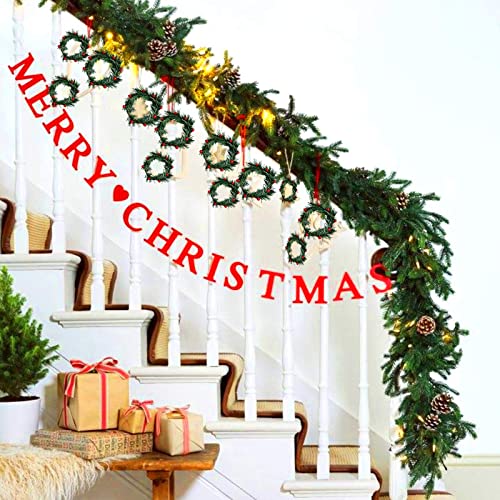 12 Pcs Christmas Candle Rings Wreath