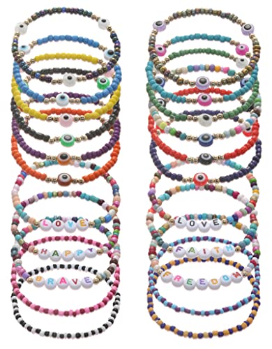 Beaded Evil Eye Bracelets for Women