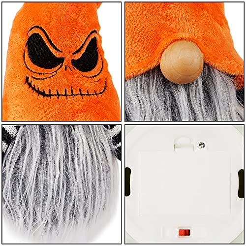 2 Pack Halloween Decorations 14" Lighted Plush Gnomes