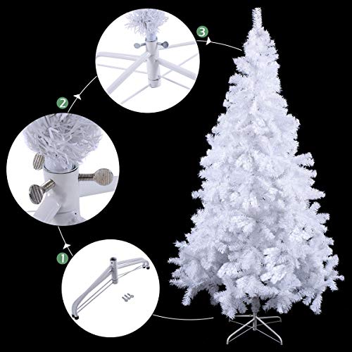 5Ft-Artificial-PVC-Christmas-Tree-W-Stand-Holiday-Season-Indoor-Outdoor-White