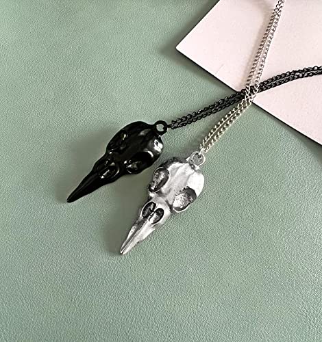 Punk Hip Hop Metal Crow Skull Necklace. For Men/Women