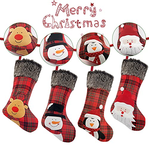 19" Christmas Stocking-4 Pack