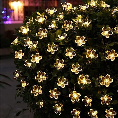 Waterproof Solar Flower Christmas String Fairy Lights