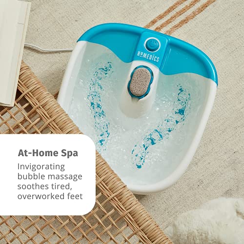 Bubble Mate Foot Spa, Toe Touch Controlled Foot Bath w/ Invigorating Bubbles & Splash Proof