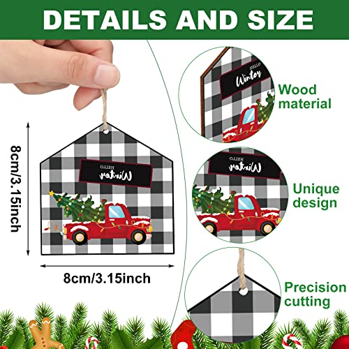 36 Pieces Wooden Christmas Ornaments