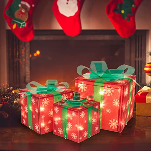 Christmas Lighted Boxes Decoration