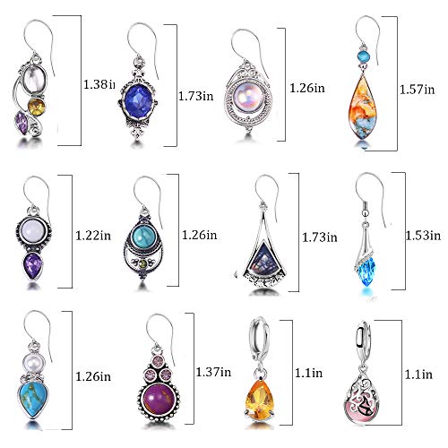 14 Pairs Vintage Teardrop Dangle Earrings for Women