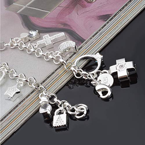 S925 Silver Thirteen Hanging Pieces Bracelet for Women