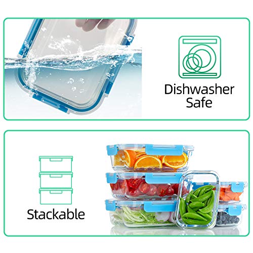 [10-Pack] Glass Food Storage Containers