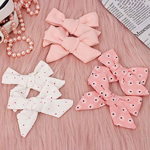 24 PCS Baby Girls Hair Bows Clips 4.5 inch Alligator Clips - One Size