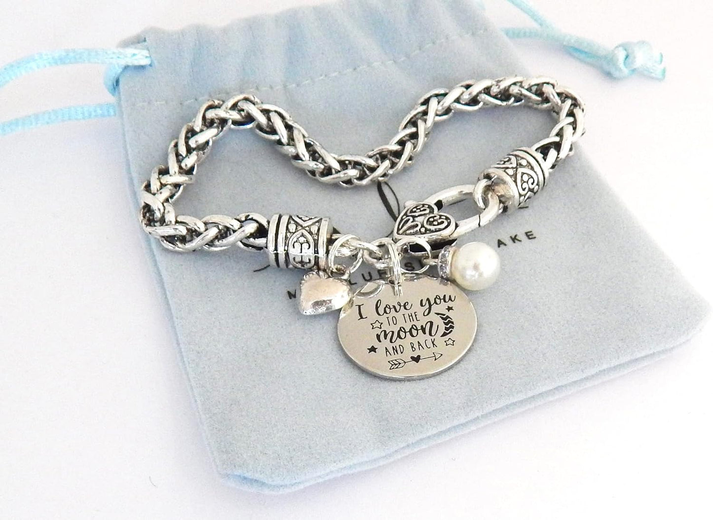 I Love you to the Moon and Back Bracelet Daughter Jewelry