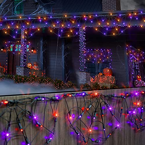 4.2FT Connectable  60 LED Halloween Spider Web String Lights Decoration