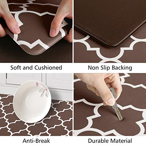 [2 PCS] Kitchen Cushioned Anti-Fatigue Floor Mat, Heavy Duty PVC Ergonomic