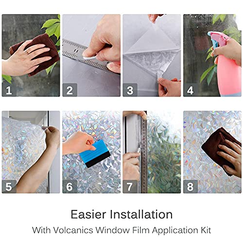 3D Window Privacy, Film Static Window Clings Vinyl Heat Control