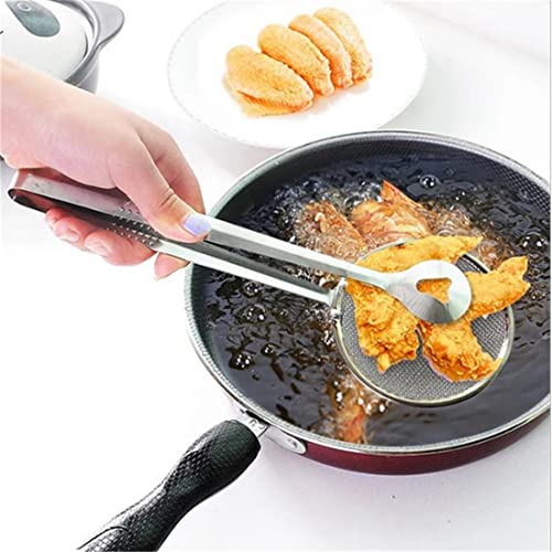 Stainless Steel Fried Food Oil Scoop Kitchen Gadget & Barbecue Brush