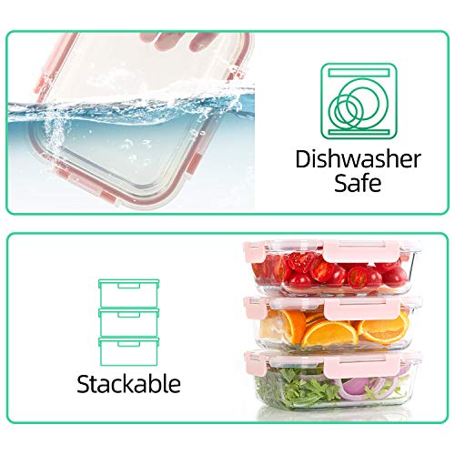 [10-Pack] Glass Food Storage Containers