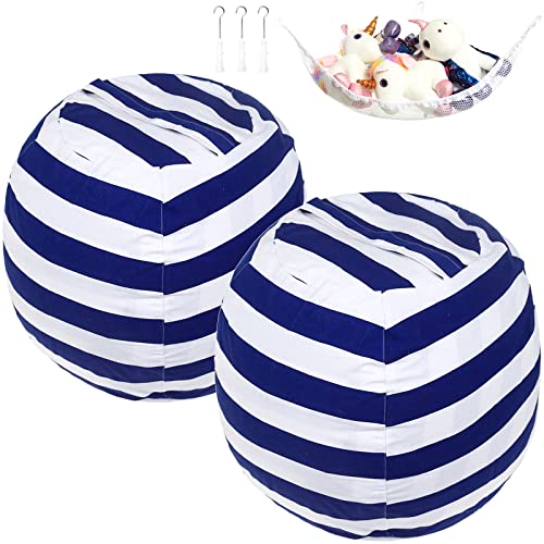 2-Pack Stuffed Animal Storage Beanbag Cover 24"