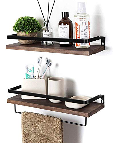 Set of 2 -Floating Storage Shelves Wall Mounted