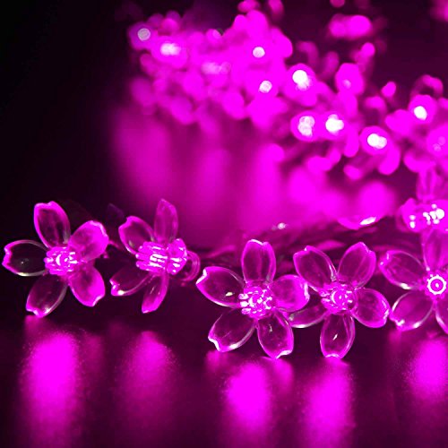 33 Feet 100 LED Cherry Flower Fairy String Lights Christmas, 8 Flash Modes with Tail Plug