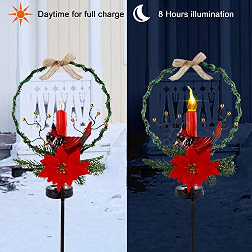 2 Sets Solar Christmas Yard Decorations