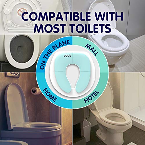 Folding Travel Potty Seat for Boys & Girls, Fits Round & Oval Toilets, Non-Slip Suction Cups, w/ Travel Bag