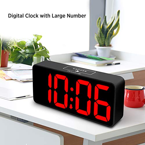 Large Digital Alarm Clock for Visually Impaired - 8.9 Inches Adjustable Alarm Volume